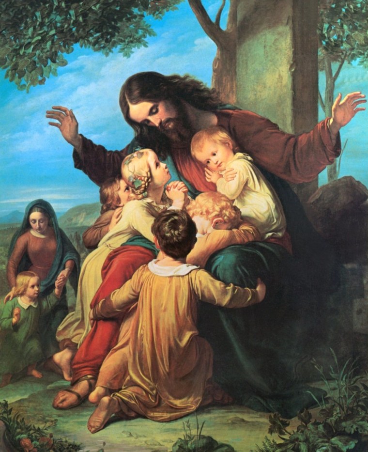 Бенджамин Уэст Христос благословляет детей