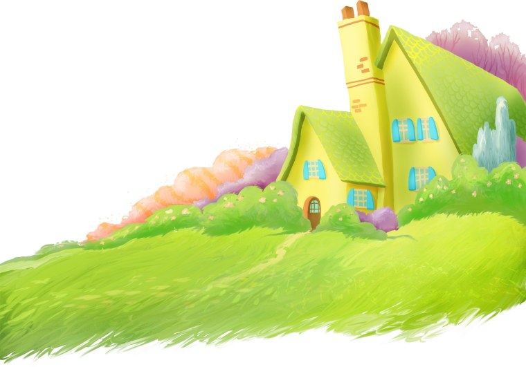 Детский фон с домиками