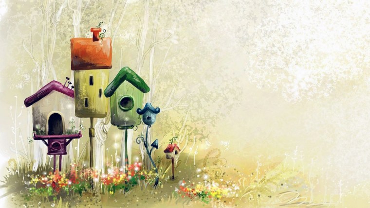 Фон с домиком для детей