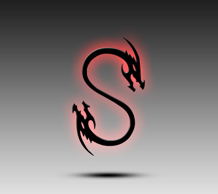 Дракон в виде буквы s
