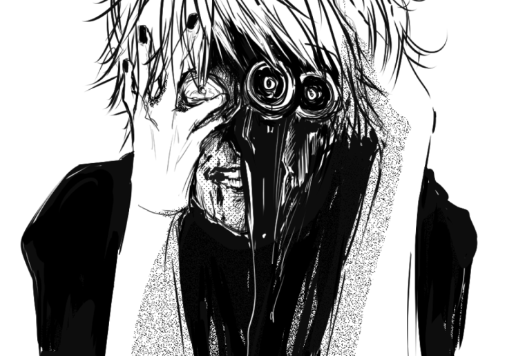 Аниме тень на глазах