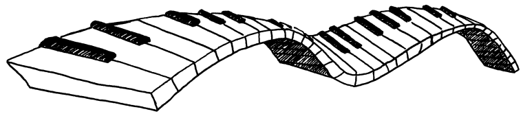 Человек за синтезатором вектор