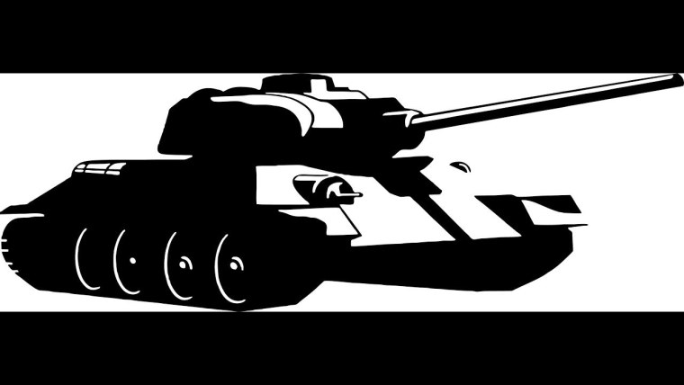 Танк т34 вектор контур