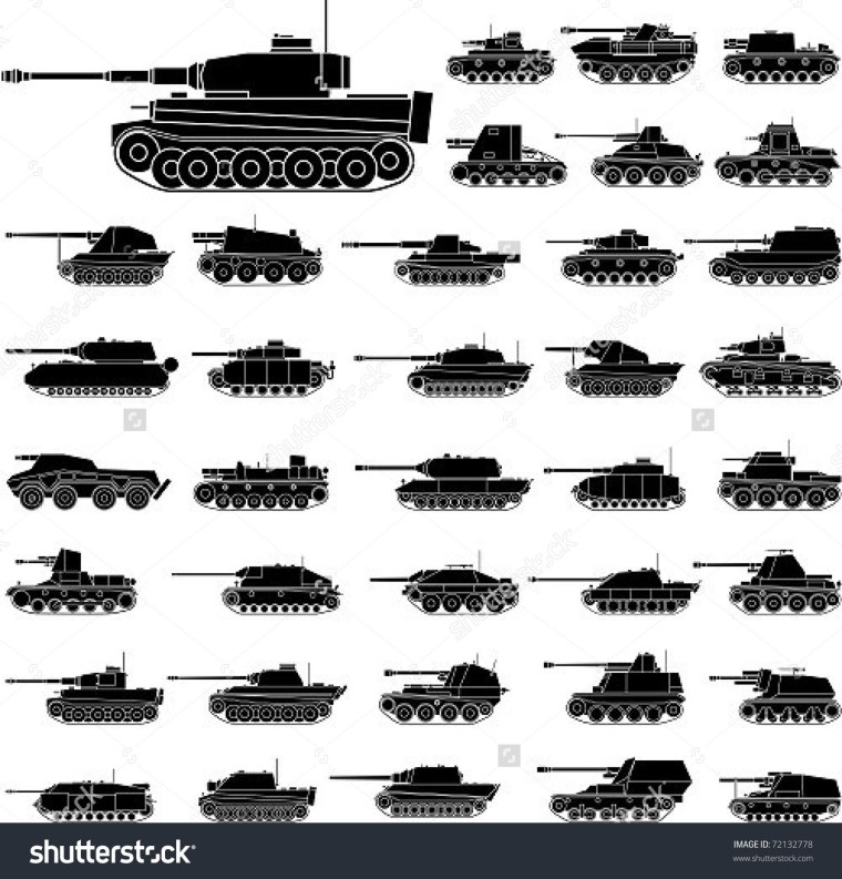 Силуэты немецких танков