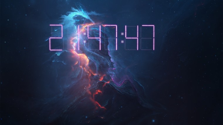 Цифровые часы на рабочий стол Windows 10