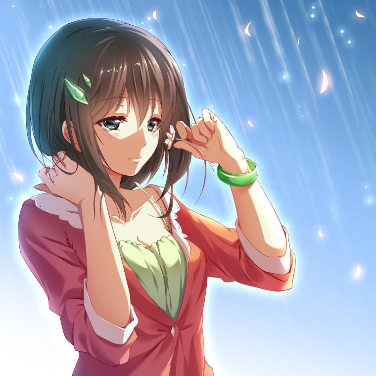 Аниме девушка улыбается