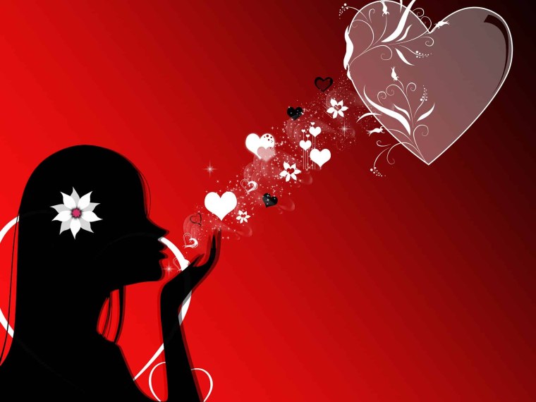 Поцелуй с сердечком