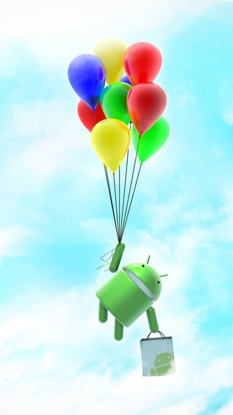 Воздушные шарики обои на телефон