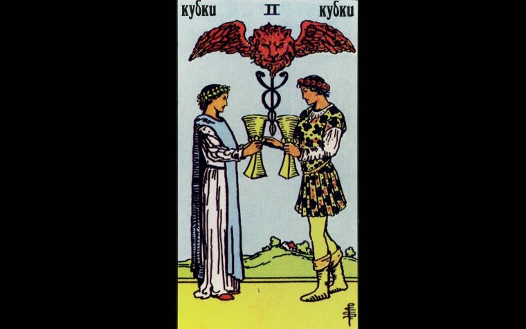 Таро Райдера Уэйта двойка кубков