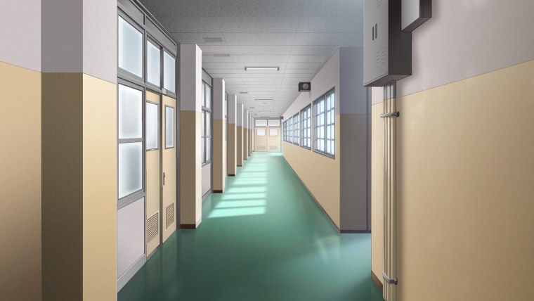 Японская школа коридор