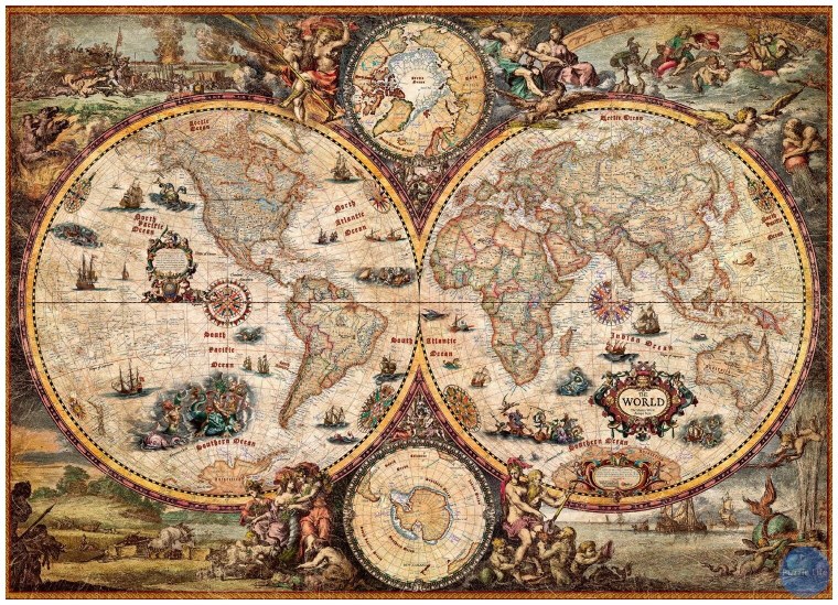 Мозаика "Puzzle" 2000 "историческая карта мира"