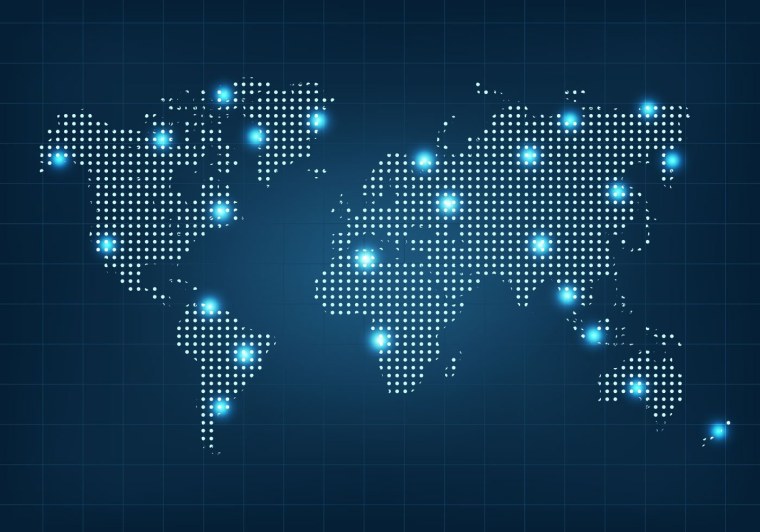 Карта мира точками вектор