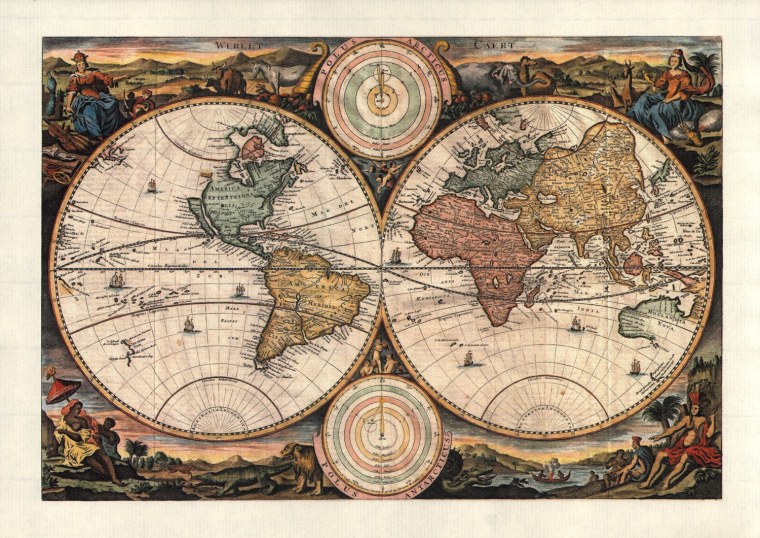 Карта мира Сэмюэла Данна 1794