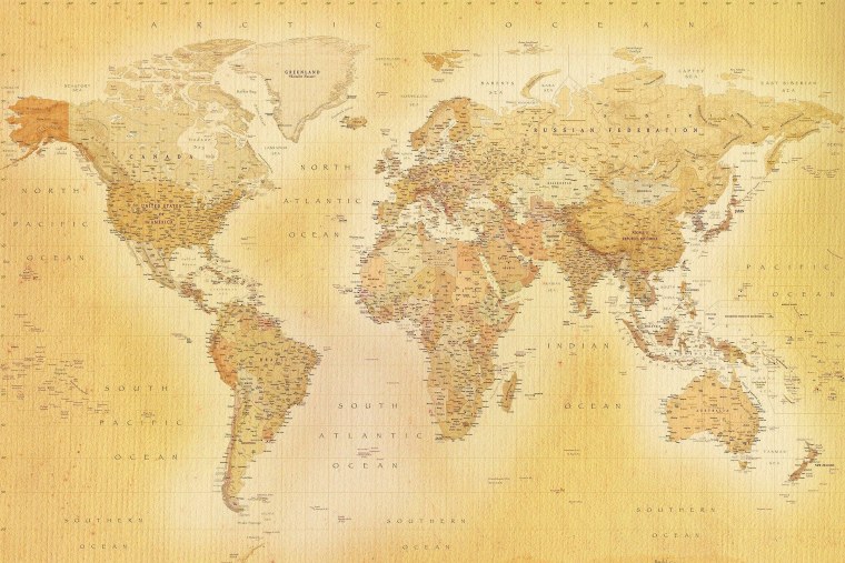 Старая карта мира