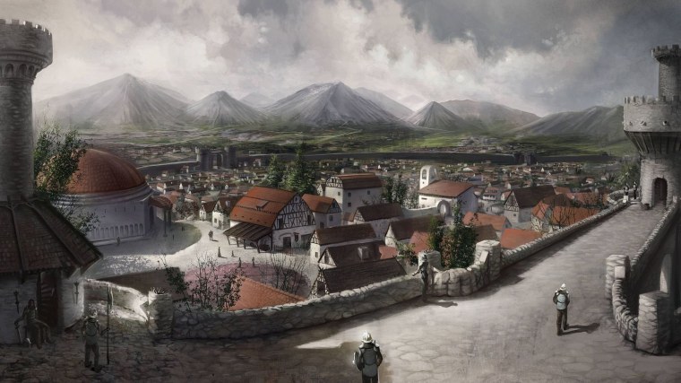 Фэнтези города средневековья