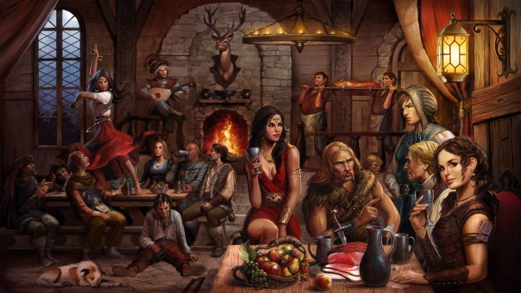 Фэнтези город арт средневековье