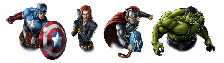 Герои Халк человек паук Железный человек Капитан Америка
