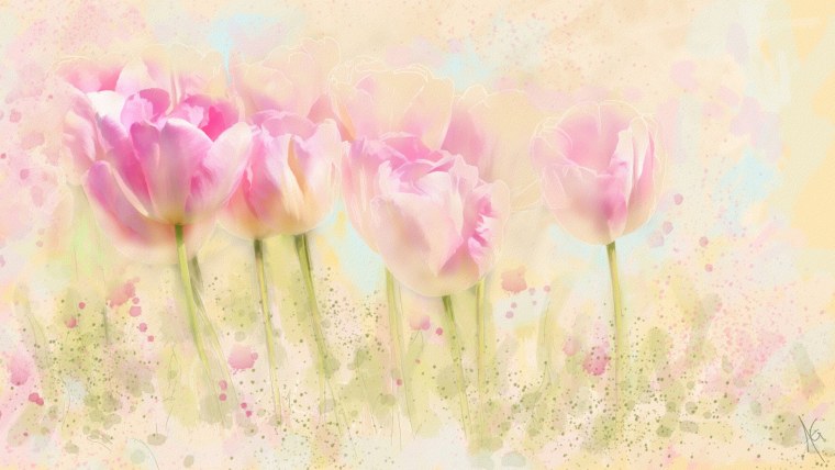 Светлые радужные фоны