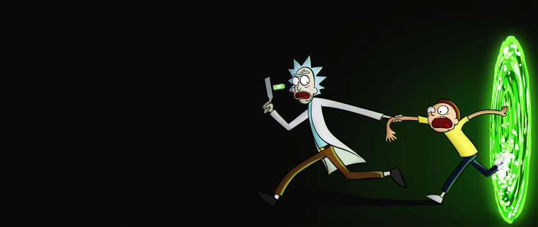 Рик и Морти бегут