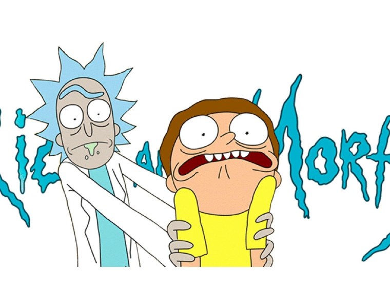 Надпись Рик и Морти в хорошем качестве
