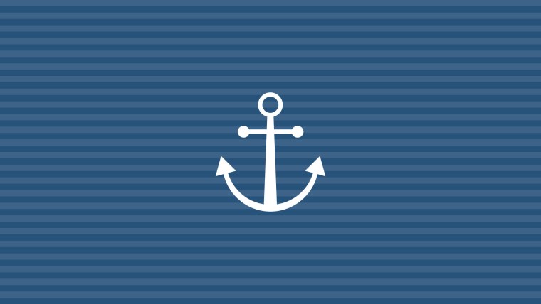 Якорь на синем фоне