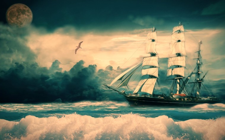 Корабль в море