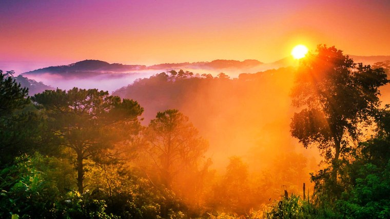 Закат в горах