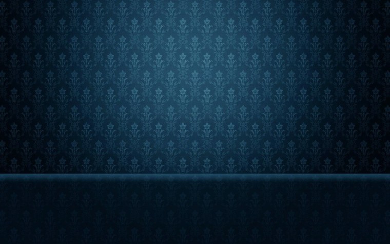 Обои синие с узором