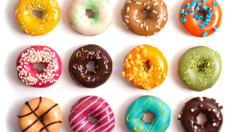 Пончик на прозрачном фоне