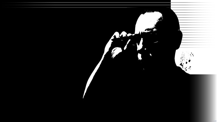 Силуэт на черном фоне