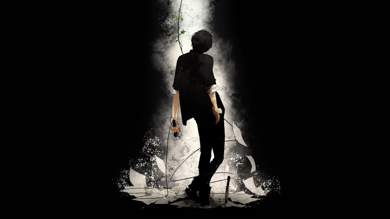 Парень в темноте арт