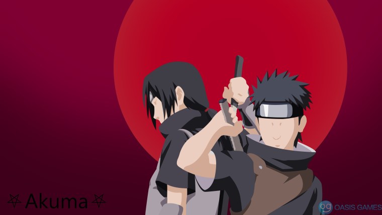 Обои Наруто стекло Саске и Итачи