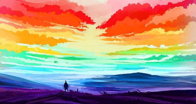 Радужный пейзаж