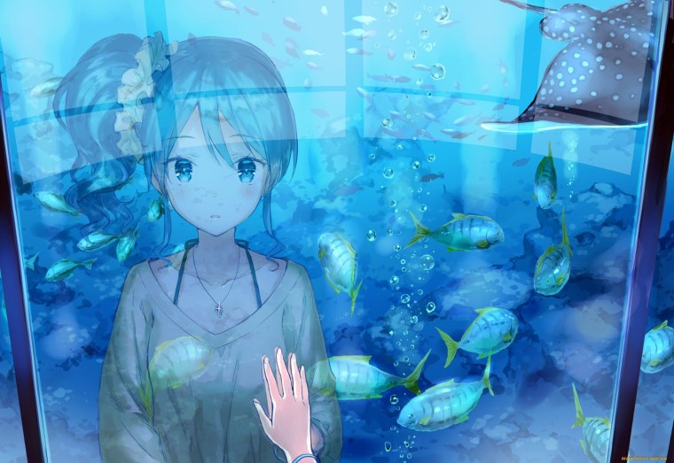 Аниме в голубых тонах