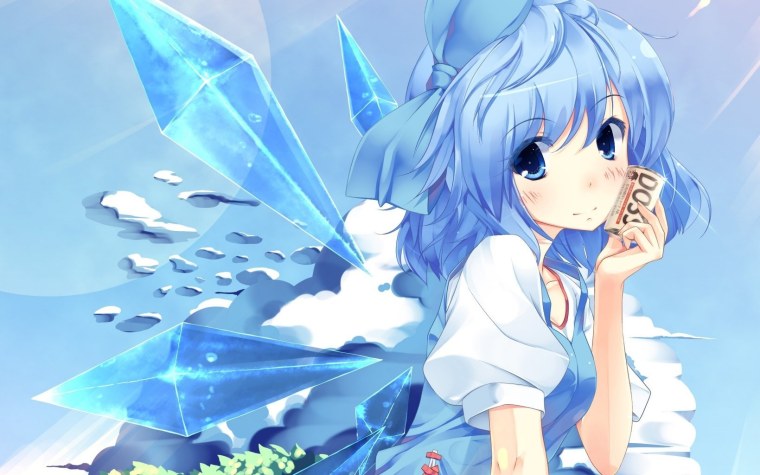 Голубая аниме тянка