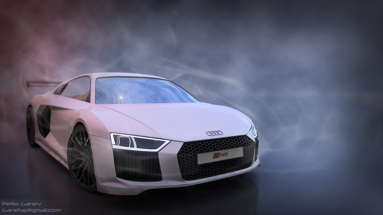 Желтый Ауди r8 Audi