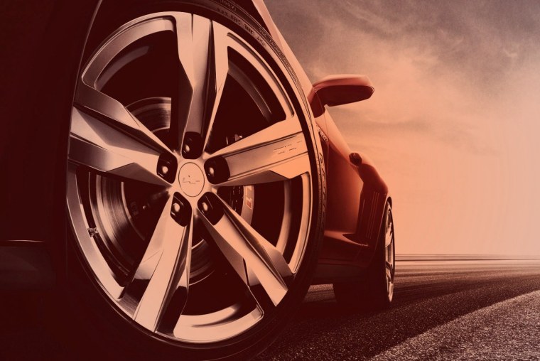 Машина с колёсами для визитки