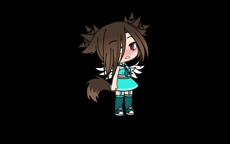 Гача лайф на зелёном фоне