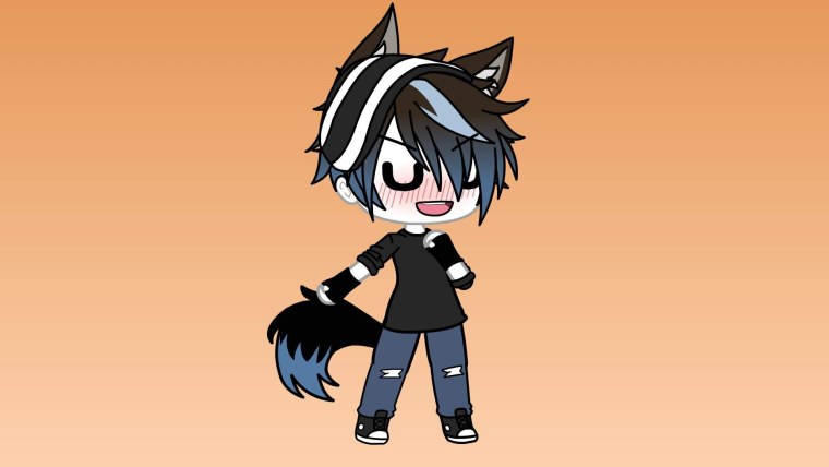 Gacha Life мальчик на белом фоне