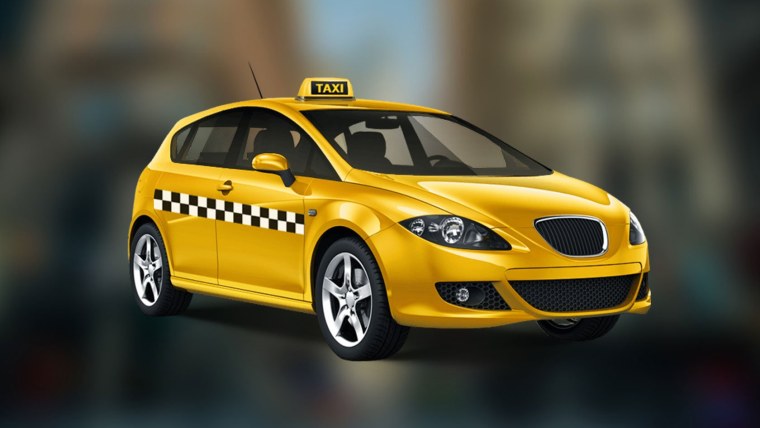 Taxi желтое 10см блистер