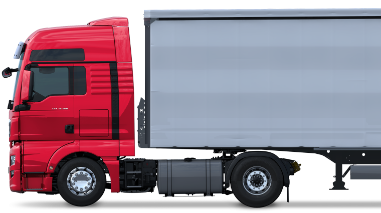 Фура DAF сбоку