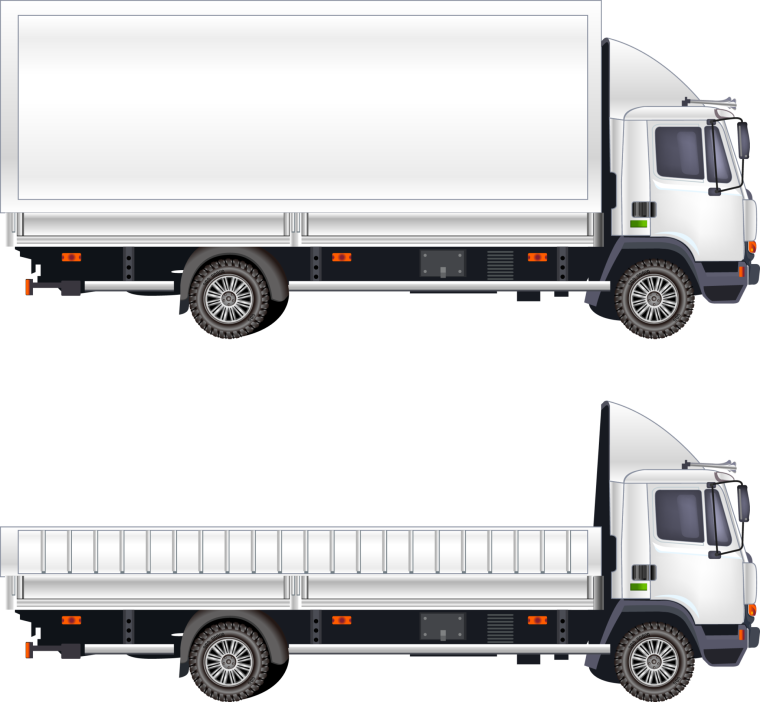 Фургон сбоку вектор