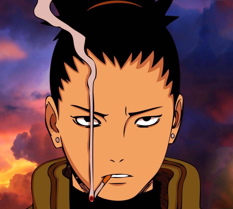 Шикамару Нара курит арт