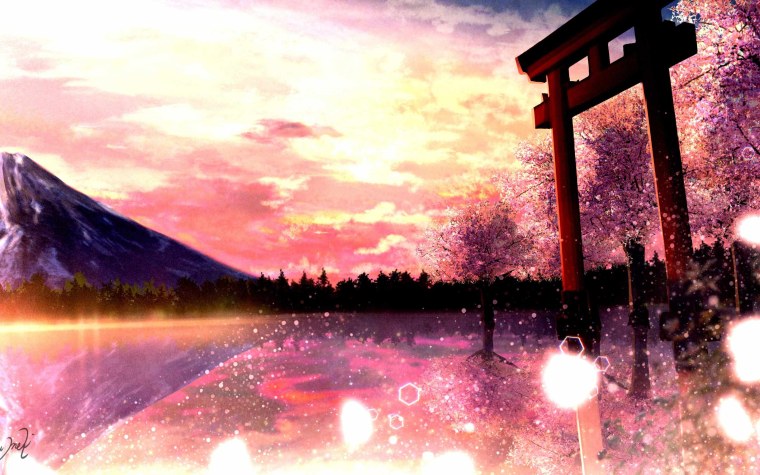 Красивые аниме пейзажи