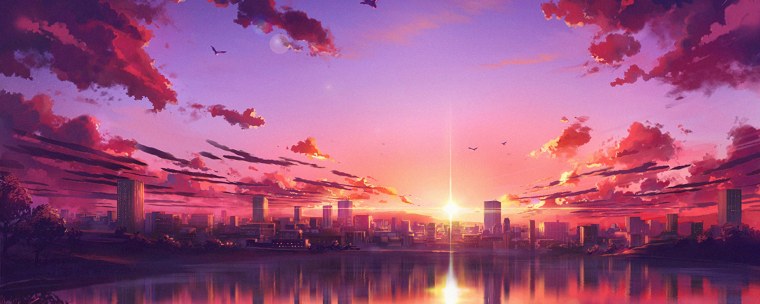 Кровавый закат аниме