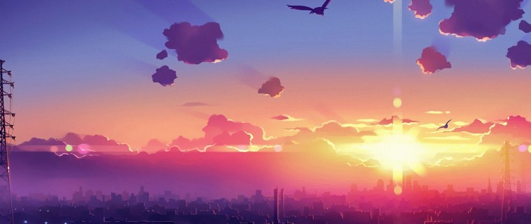 Анимешный фон для шапки