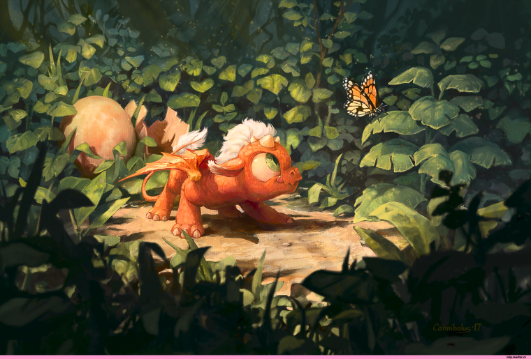 Синий дракончик