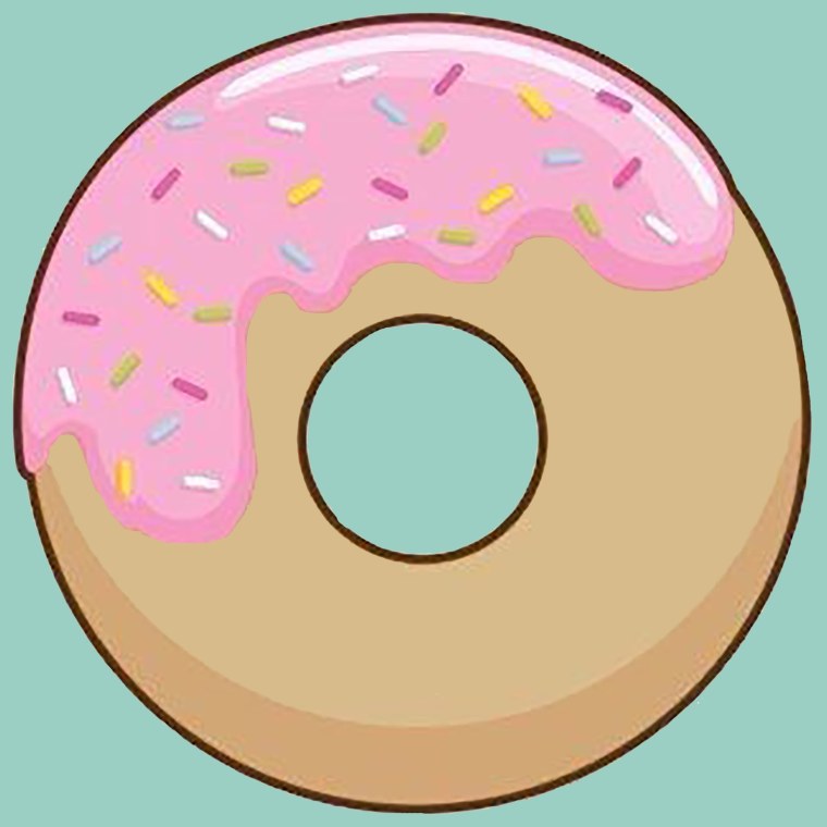 Пончик для срисовки легко