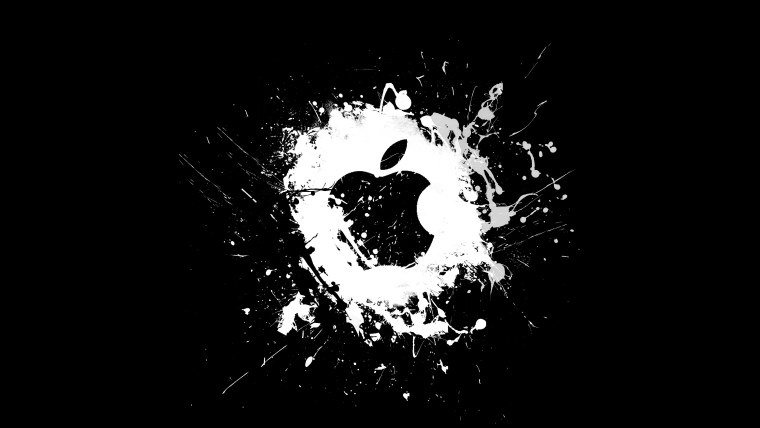 Apple на черном фоне