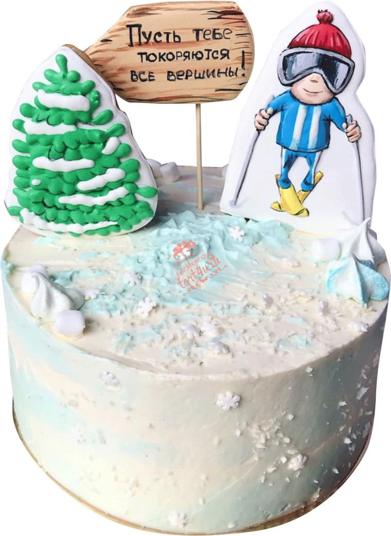 Торт с лыжами